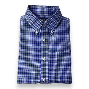 Lauren Ralph Lauren Shirt Mens 16 Blue Classic Fit Plaid Long Sleeve Button Down